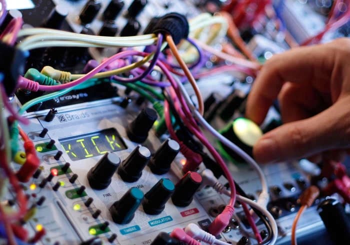 Modular synthesizer used to create the dark techno sample pack